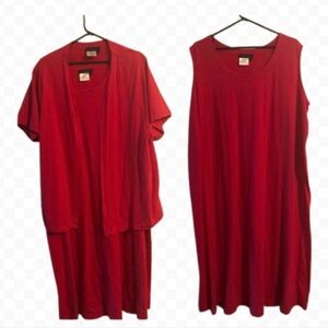 Ulla Popken 2 piece Shift Dress, Matching Jacket Sz 24 26 Perfect! Fuchsia Pink